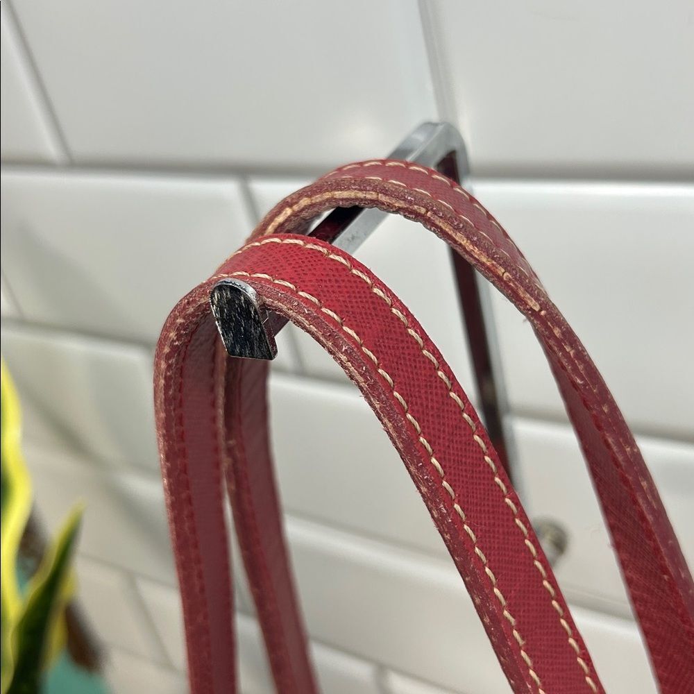 Dooney & Bourke Vintage Burgundy and Black Shoulder Bag - Picture 9 of 16